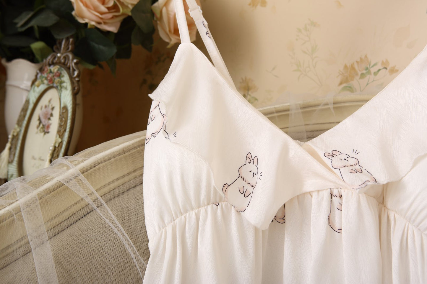 Cute Bunny Print Sleep Dress – Cherry Cottage Style - SKU #5