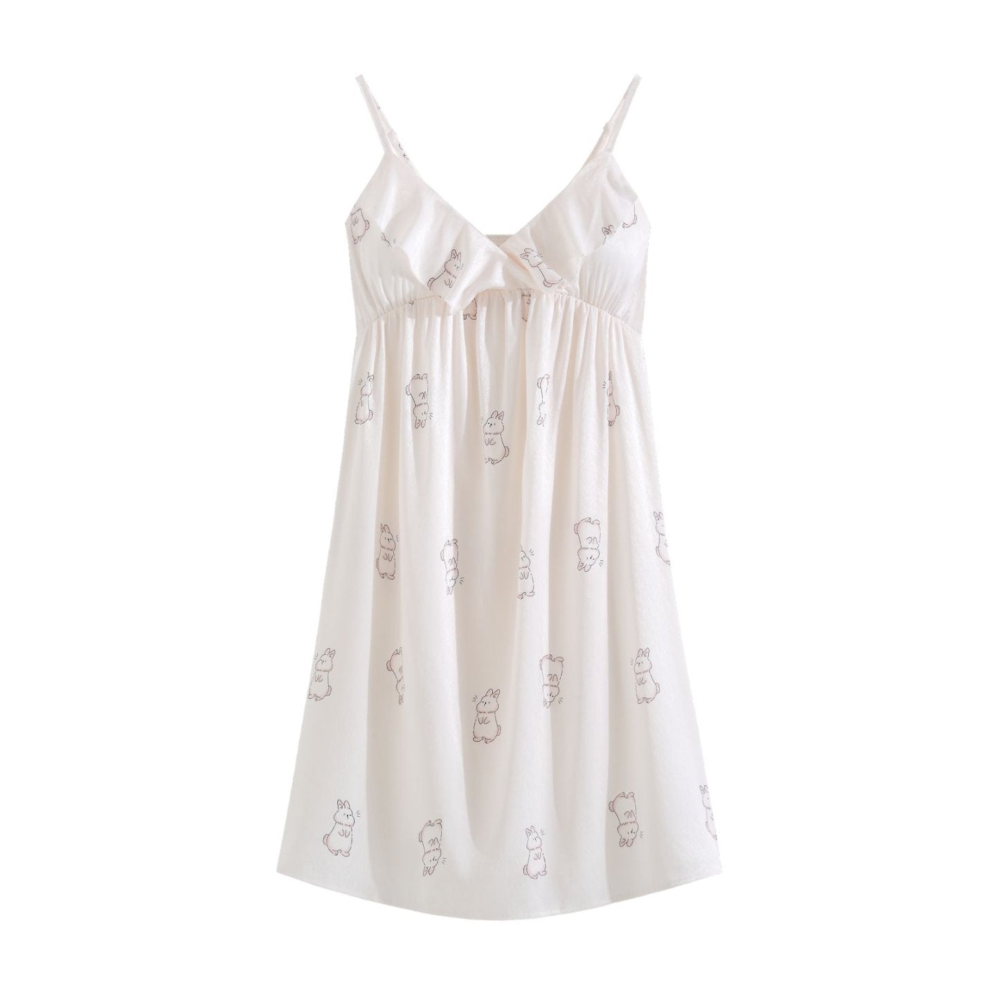 Cute Bunny Print Sleep Dress – Cherry Cottage Style - SKU #5