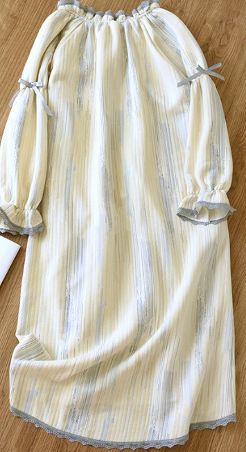 Soft Yellow Lace Nightdress - SKU #24