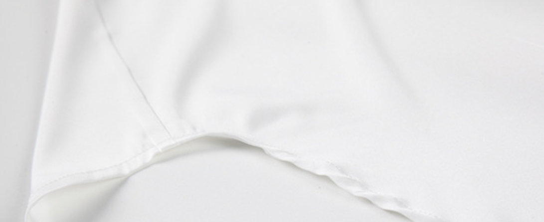 Elegant White Satin Shirt Dress Sleepwear – Silky Loose Nightshirt - SKU#61